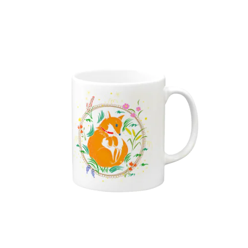 キツネ犬のお昼寝 Mug