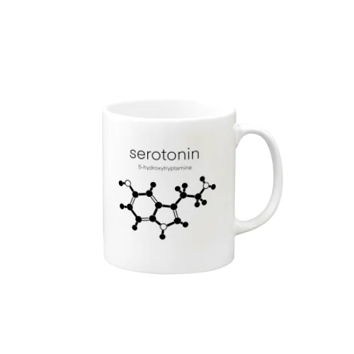 セロトニンの化学構造式 マグカップ