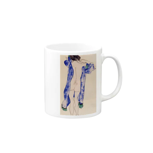 エゴン・シーレ / 1913 / Standing Female Nude in a Blue Robe / Egon Schiele Mug
