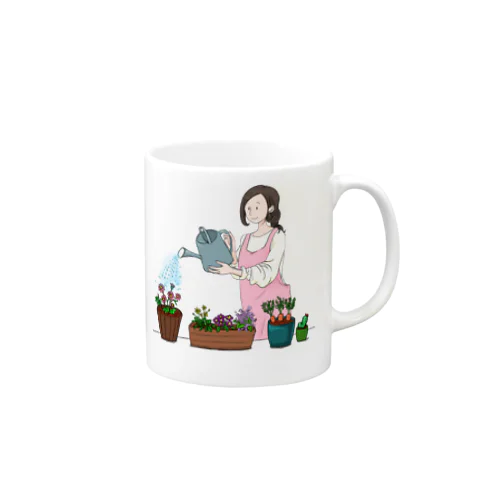 ガーデニング奥さん Mug