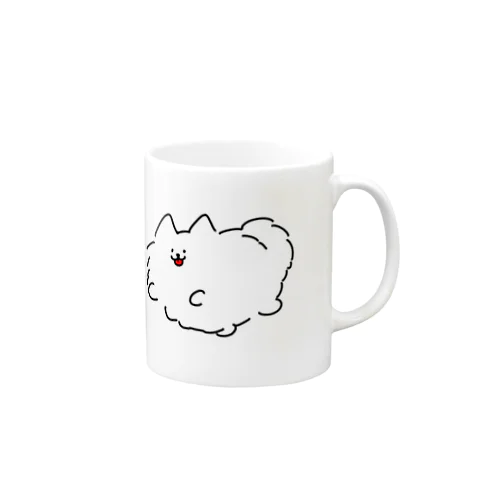 白い犬 Mug