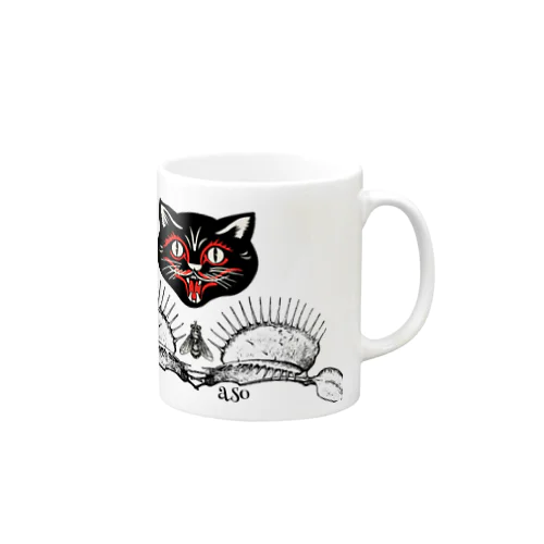 猫蝿草 マグカップ