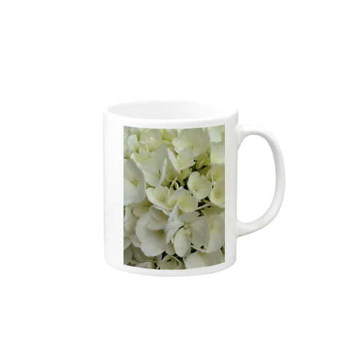 紫陽花 白 Mug