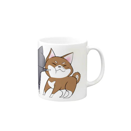 しばねこネコパンチ（胡麻柴） Mug