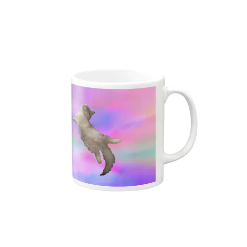 サイケデリックな猫 Mug