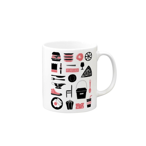 POTLUCK Graffiti Pink Mug