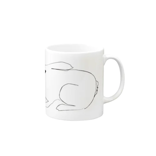 媚びないうさぎ Mug