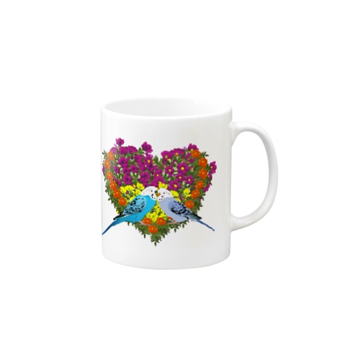 ブリエッタハート(大)＆インコ Mug