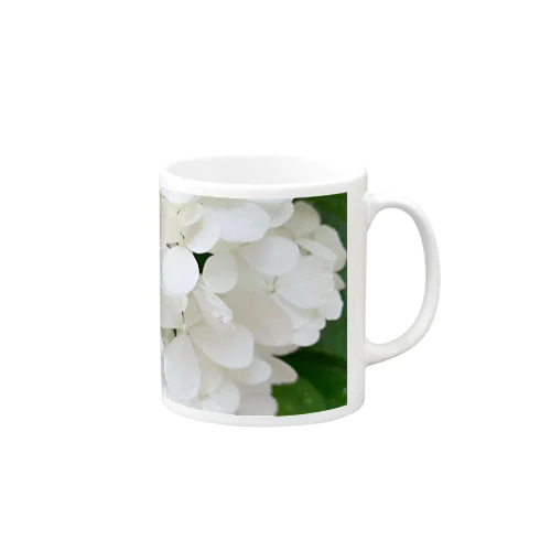 白紫陽花から落ちる雫 Mug