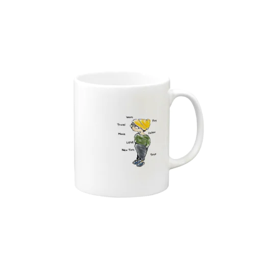 考え事いっぱい Mug