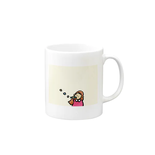 しゃぼん玉を吹いてる女の子 Mug