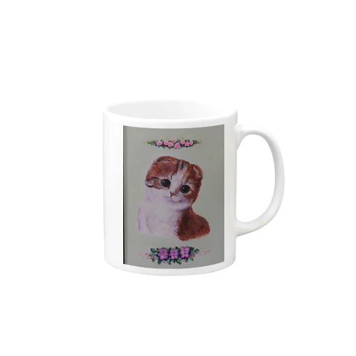 お花と子猫 Mug