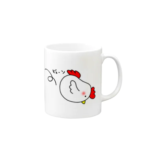 飛ぶ！  にわとりさん Mug