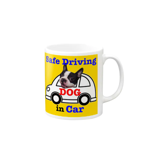 Safe Driving!! ボストンテリア Mug