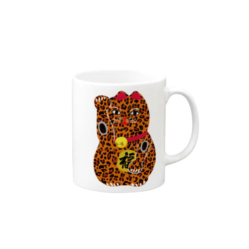 招き猫（豹柄） Mug