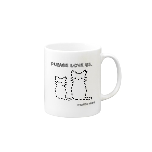 Please love street cats #チャリティー Mug