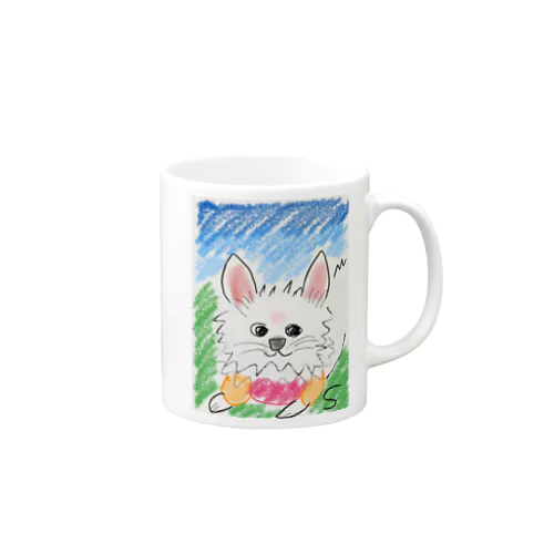 Pomeranian loves go out マグカップ