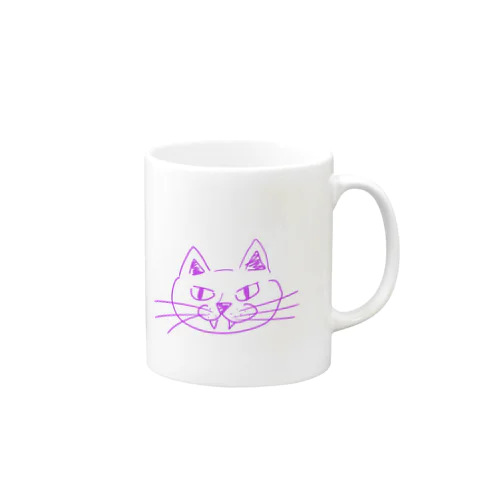 落書きねこパープル Mug