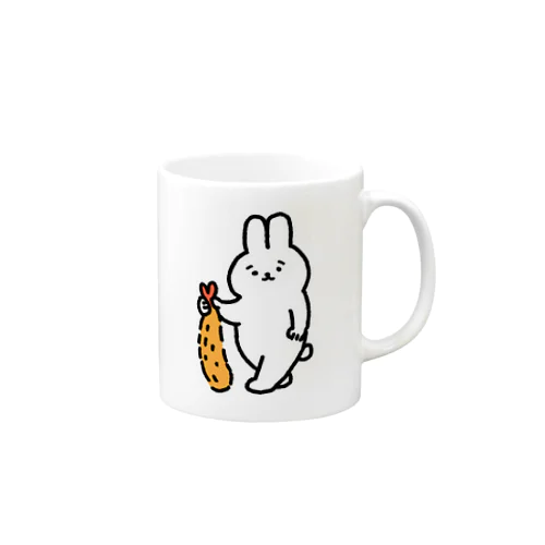 エビフライとエビ天とうさぎ Mug