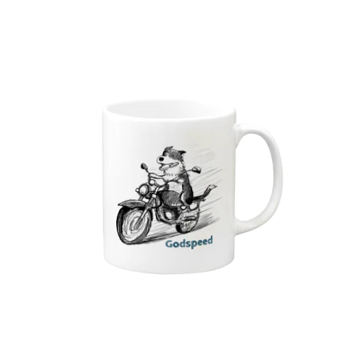 バイク乗りの犬 Mug