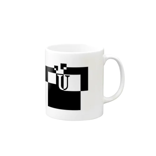 シンプルデザインアルファベットU Mug