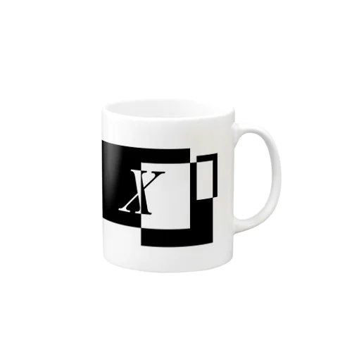 シンプルデザインアルファベットX Mug