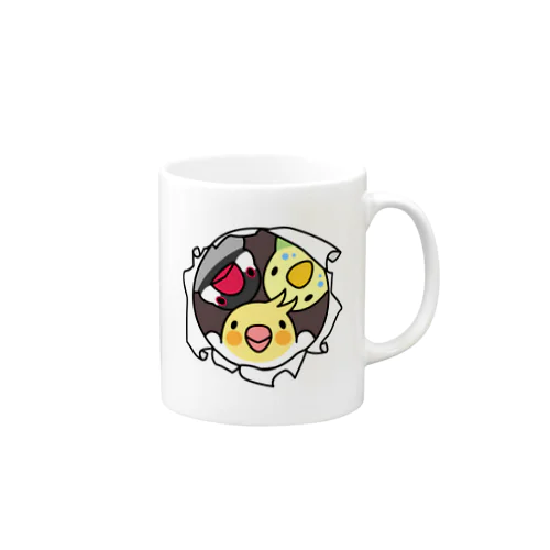 なかよしインコ【まめるりはことり】 Mug