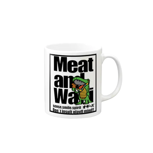 meat and wani マグカップ