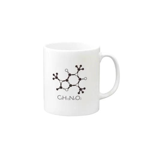 カフェインの化学構造式 머그컵