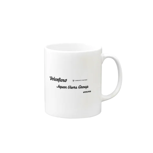 文字のみ_背景白パターン Mug