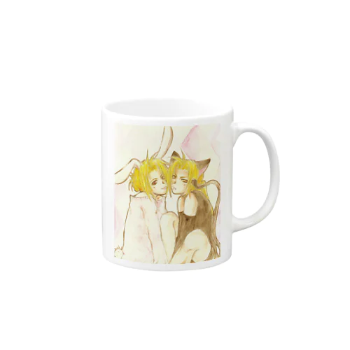 にゃんことうさうさ Mug