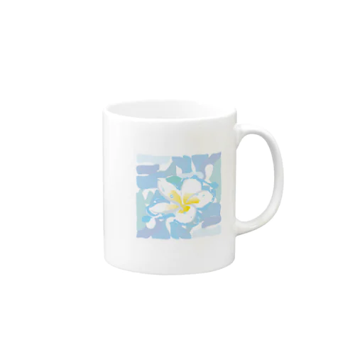 南国のハワイの白い花プルメリアPlumeria Mug