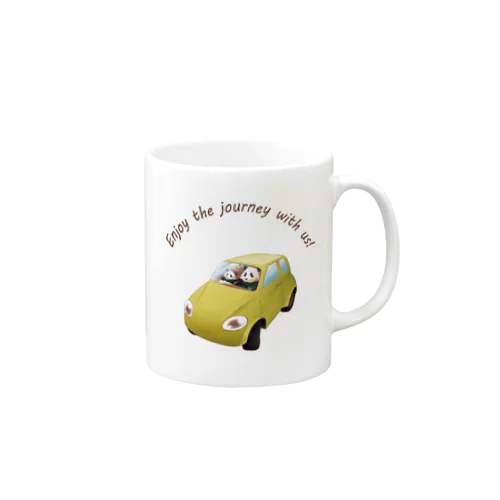 パンダのドライブ旅 Mug