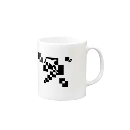 シンプルデザインペアハートの欠片イルカ Mug