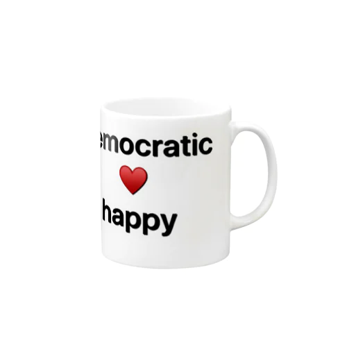  Democratic happy マグカップ
