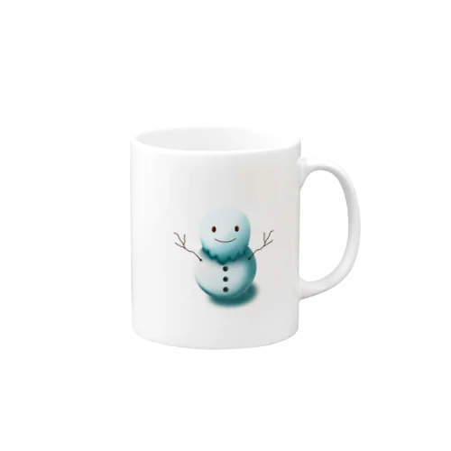 冬の訪れ雪だるま Mug