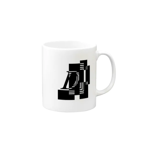 シンプルデザインアルファベットDワンポイント Mug