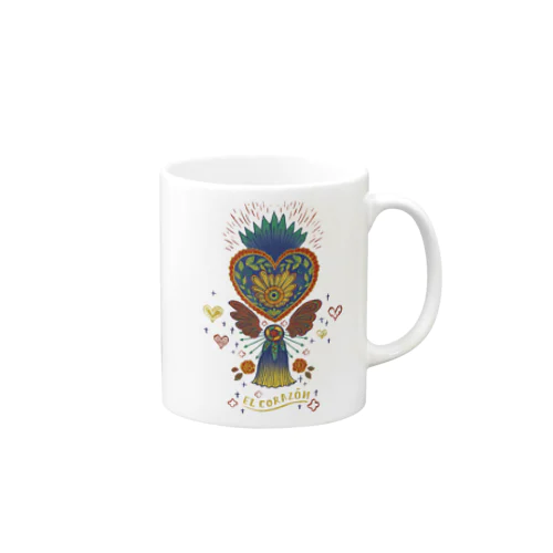 メキシコのハートタッセル（ブルー） Mug