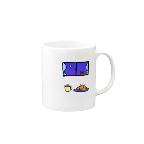 夢みるクロワッサンのクロすけ Mug