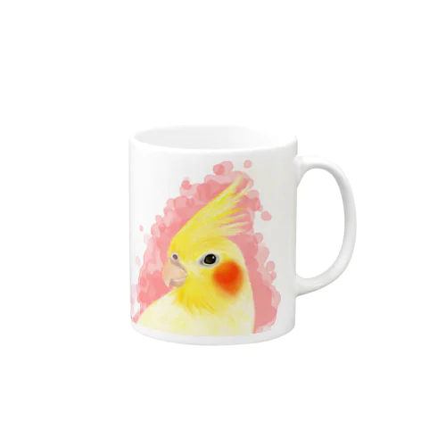 ほんわかオカメインコ　ルチノー【まめるりはことり】 Mug