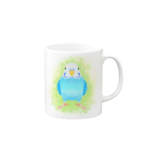 ほんわかセキセイインコ　ブルー【まめるりはことり】 Mug