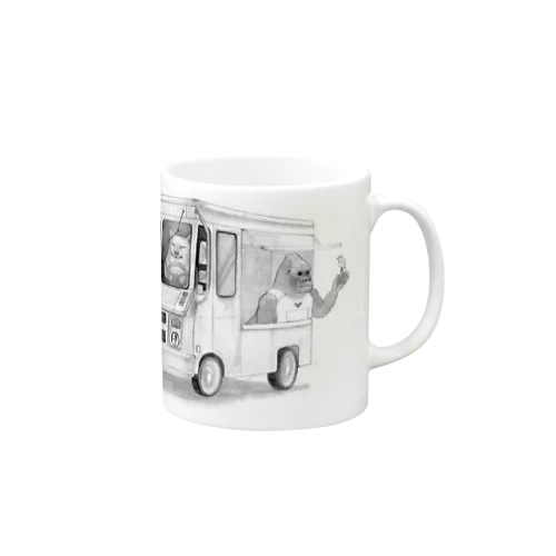 わんにゃんごりらのキッチンカー Mug