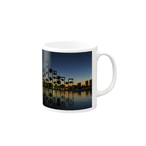 日が沈む瞬間から夜になるまで Mug