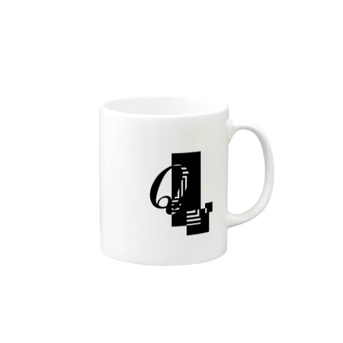 シンプルデザインアルファベットQワンポイント Mug