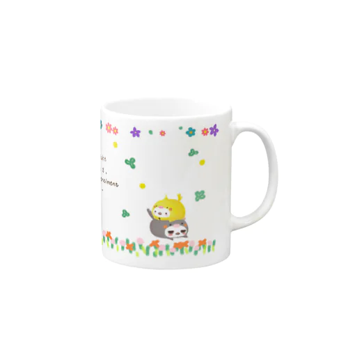 ペン吉&ペン助（お花畑） Mug