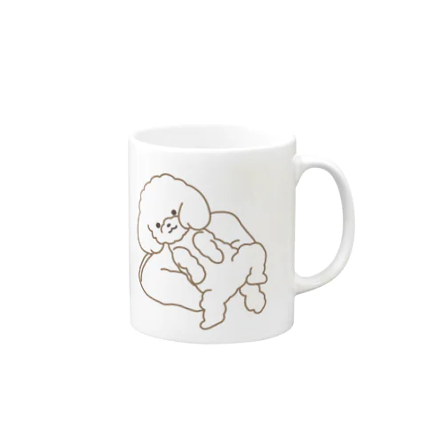 のびのびわんこ(透明) Mug