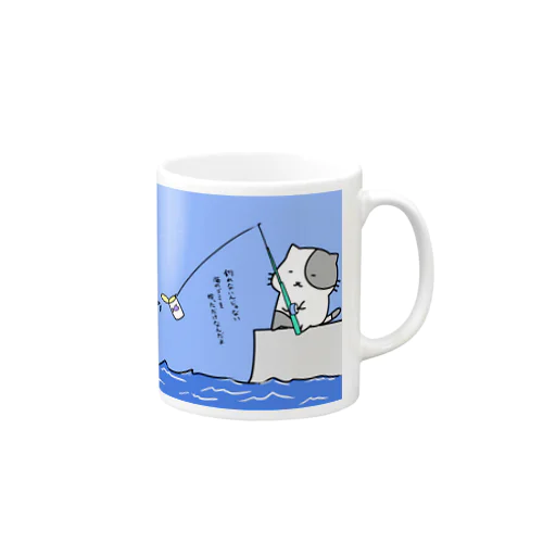 猫ぶんちゃんの釣り Mug