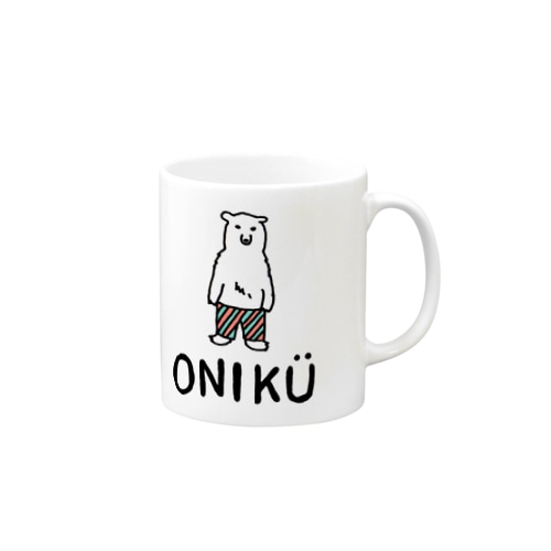 ONIKÜ ［シロクマとロゴ］ Mug