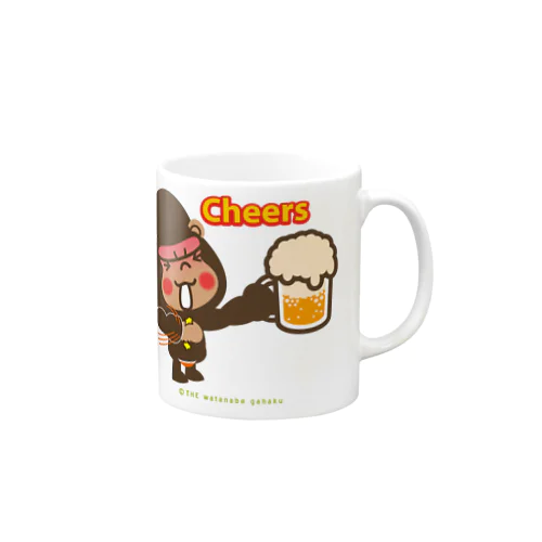 ぽっこりゴリラ"cheers：かんぱーい" マグカップ