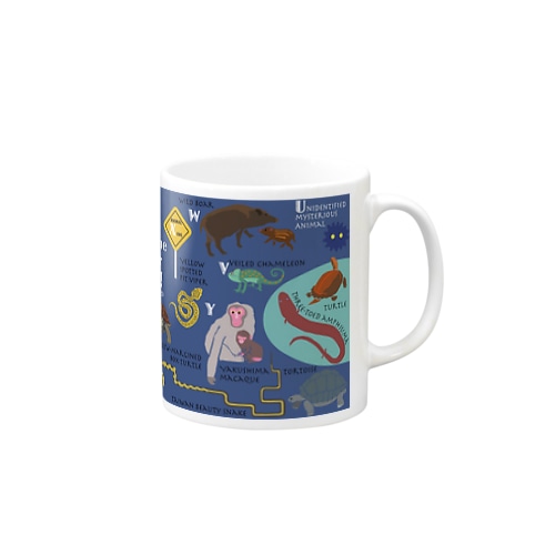 越境企画【for ArtwithZOO】どうぶつえんのABC(L〜Z） Mug